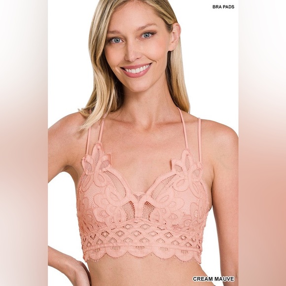 NEW! PLUS SIZE! Zenana Adeline Crochet Lace Bralette - Picture 9 of 11